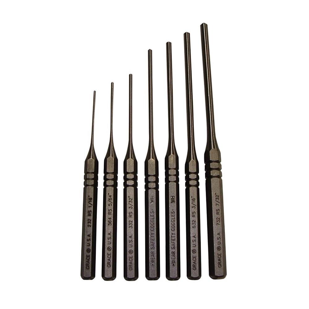 Grace USA Steel Roll Spring Punch Set 7/ct - Altus