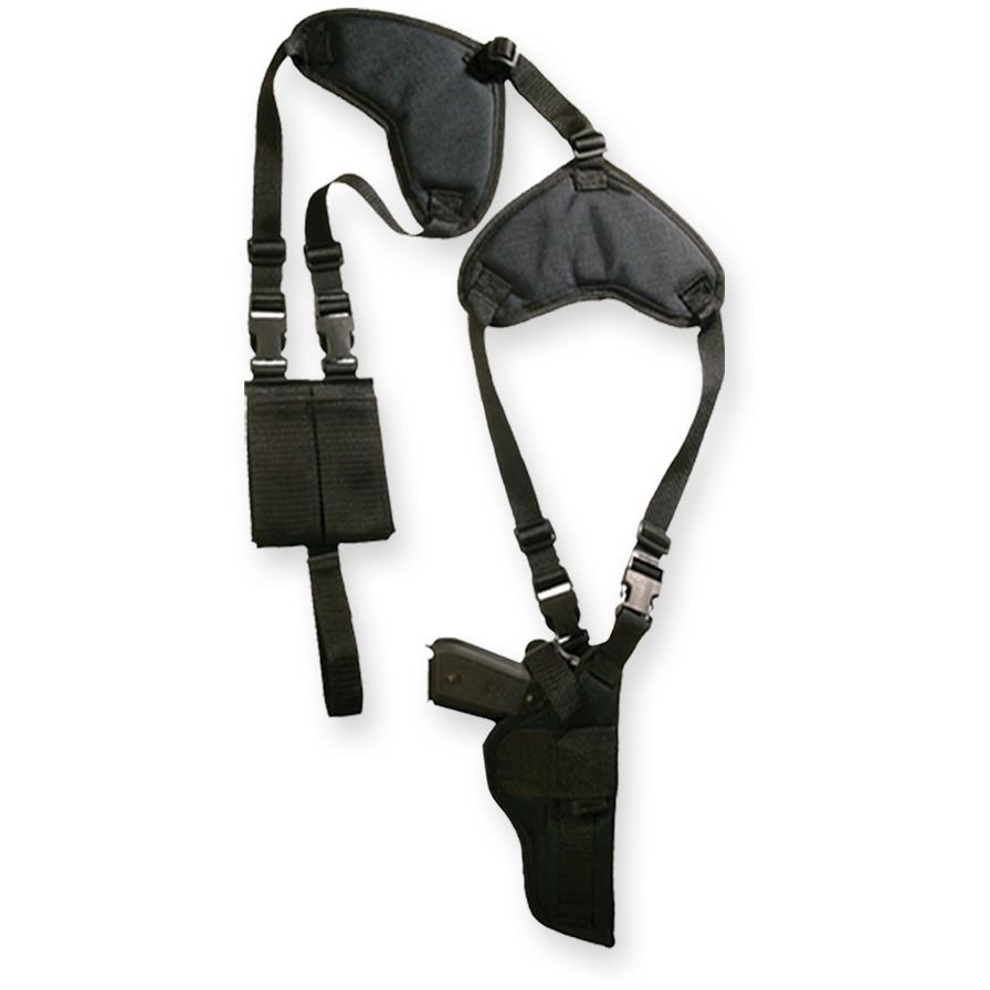 Bulldog Deluxe Shoulder Holster for Revolvers 3" - 4" Barrels Black Ambi - Bulldog