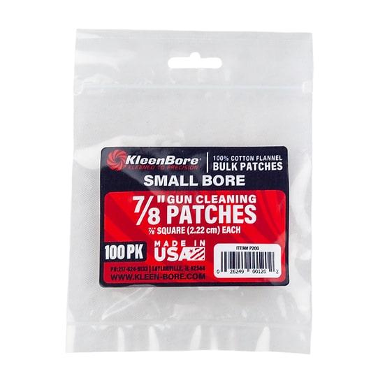 KleenBore Cotton Patches 7/8” Square Small Bore 100/ct - Kleenbore