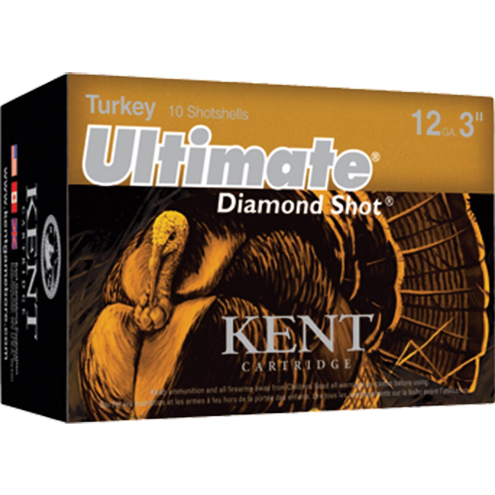 Kent Ultimate Diamond Shot Turkey 12 ga 3" MAX 2 oz #5 1300 fps - 10/box - Kent Cartridge