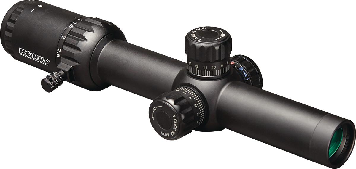 KONUSPRO EVENT 1x-10x24mm riflescope - engraved/ill. Circle w/Dot reticle - Konus Optics