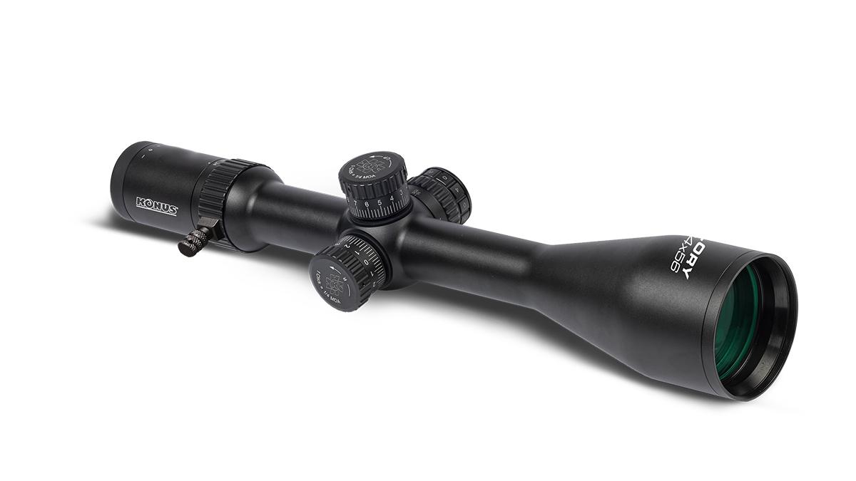 Konus Glory Rifle Scope 3-24x56mm FFP 30mm Blue/Red Fine Crosshair Illum - Konus Optics