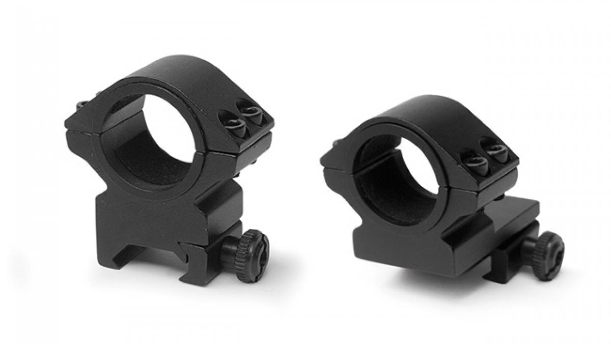 Konus 2-Piece Steel Riflescope Rings With Quick Release Lever 30mm Low - Matte Black - Konus Optics