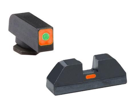 Green Tritium Outline Orange Square (non trit) REAR for Glock Gen 1-4 - Ameriglo