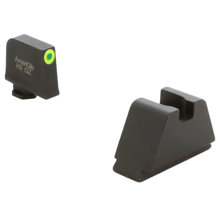 Ameriglo 4XL Tritium Night Sight Set for Glock Green with Green Outline Front Black Back - Ameriglo