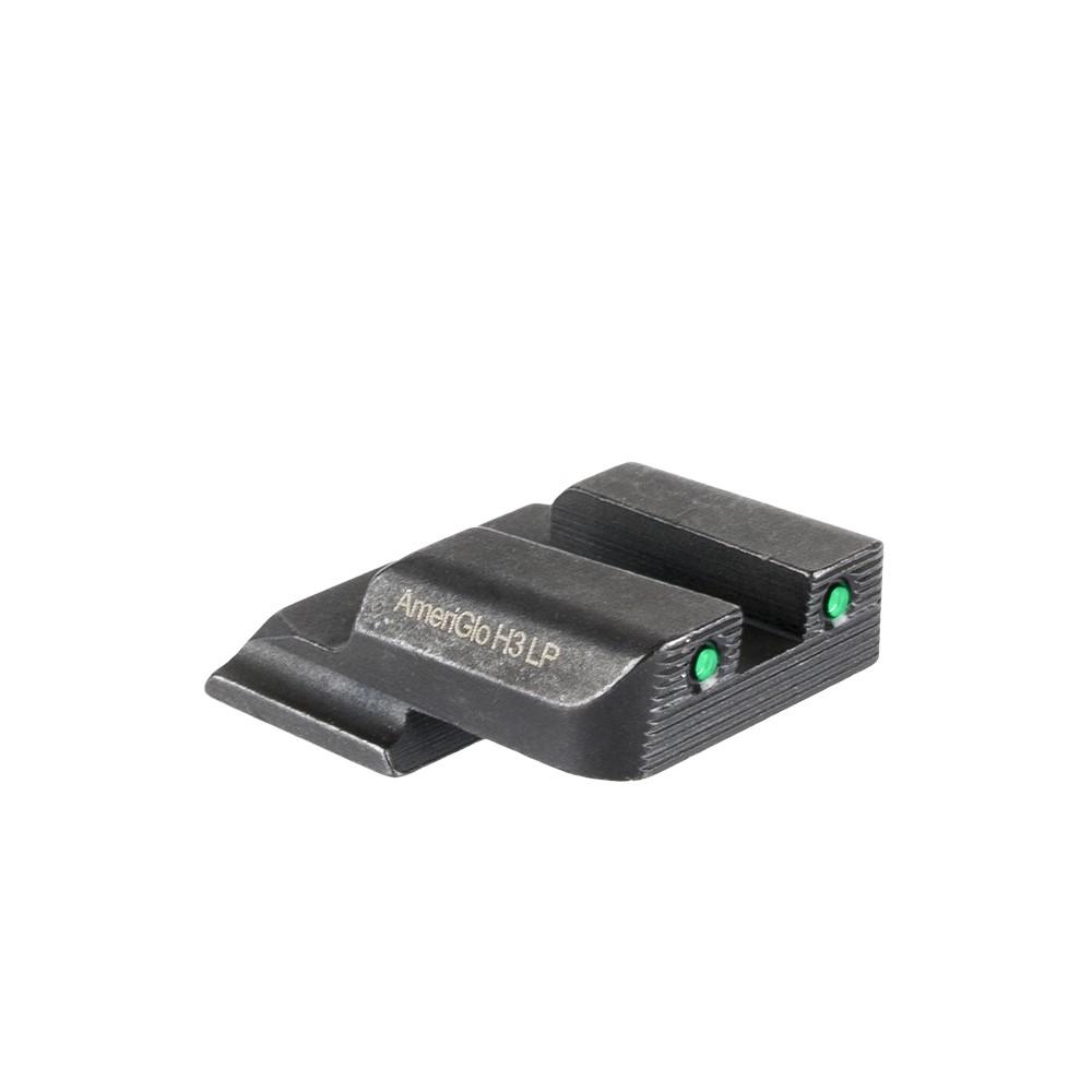 Ameriglo 2-Dot Tritium Rear Handgun Sight for S&W M&P (Excludes .22/.380/Shield/EZ/Pro) Green with Black - Ameriglo