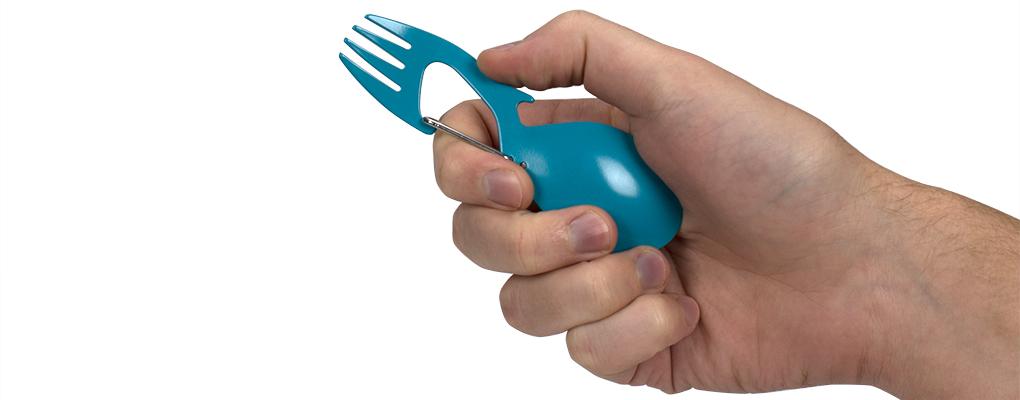 Kershaw Ration Teal Eating Utensil / Multi-Tool - 4-3/5" Overall Length - Kershaw