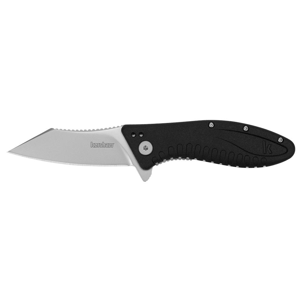 Kershaw Grinder Folding Knife 3-1/4" Clip Point Blade Black - Kershaw