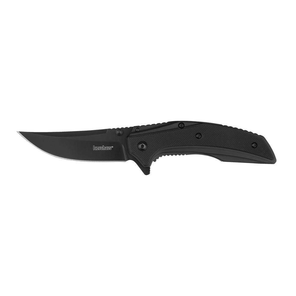 Kershaw Outright Folding Knife 3" Trailing Point Blade Black - Kershaw