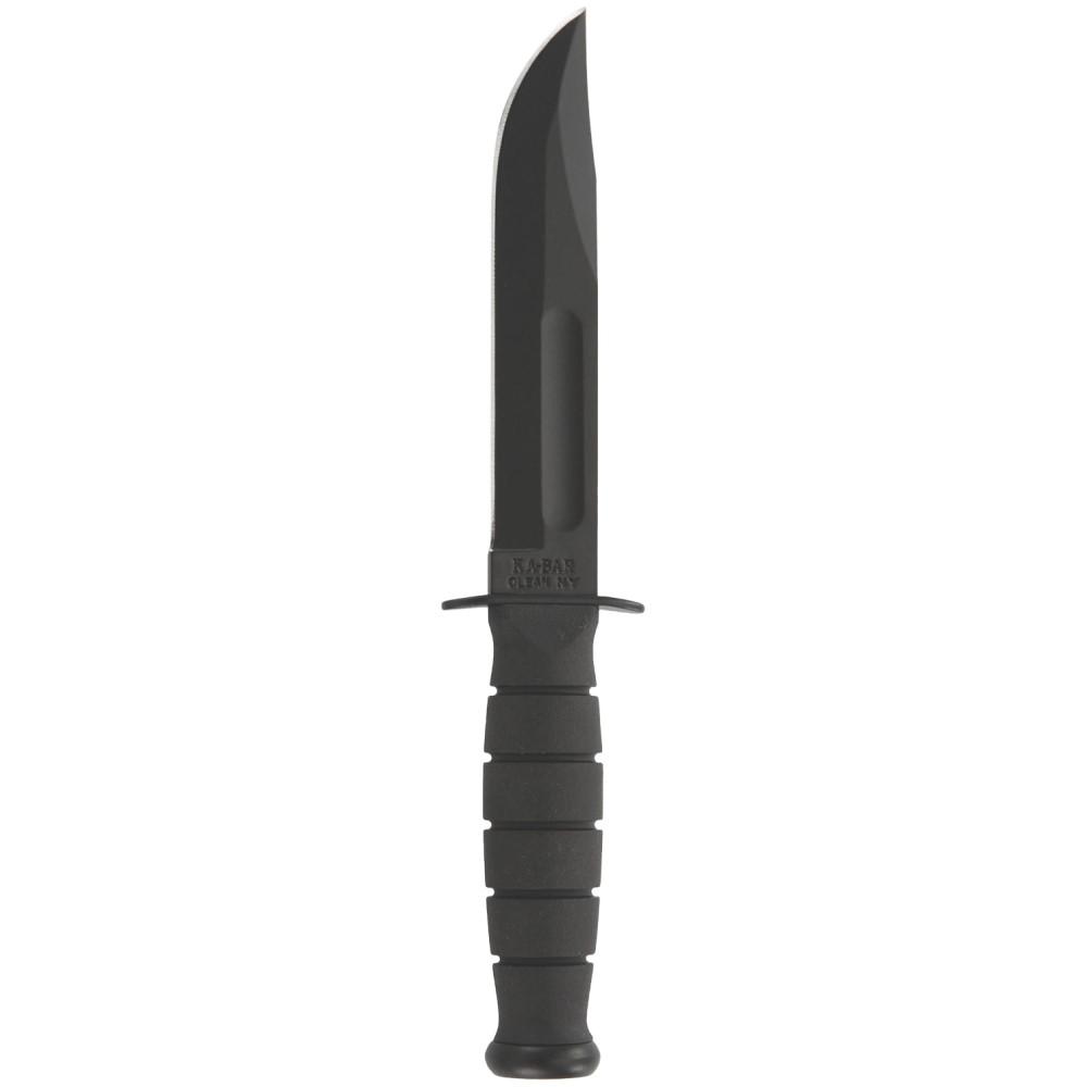 Ka-Bar Short Ka-Bar Fixed Knife 5-1/4" Clip Point Blade Black - Ka-Bar