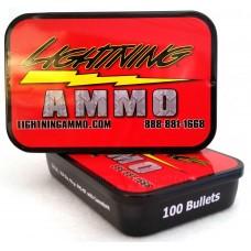 Lightning Ammo Rifle Bullets .22 Cal .224" 55 gr FMJ-BT w/c  100/ct Tin - Lightning Ammo