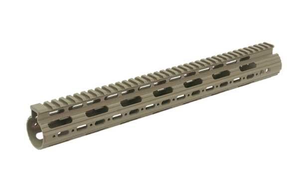 Leapers UTG Pro AR-15 15inch SuperSlim Free Float Handguard-FDE Cerakote - Leapers