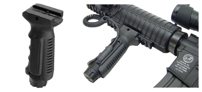 Leapers Ergonomic Ambidextrous Vertical Foregrip - Black - Leapers