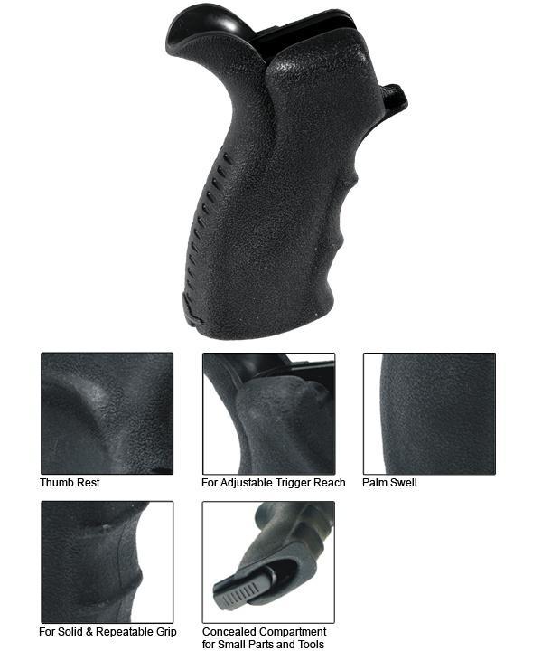 Leapers UTG Model 4/15 Ergonomic Pistol Grips - Black - Leapers