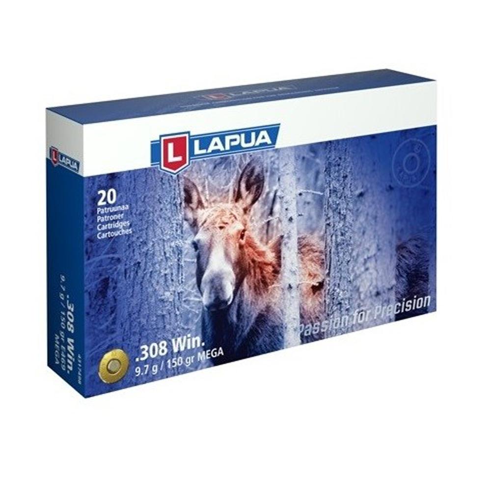 Lapua Rifle Ammo  308 Winchester 150gr Mega Soft Point bx/20 - Lapua