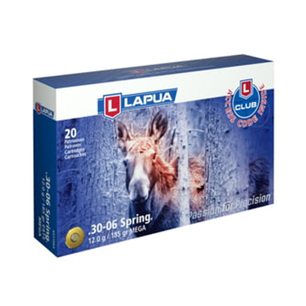 Lapua Rifle Ammo  30-06 Springfield 185gr Mega Soft Point bx/20 - Lapua