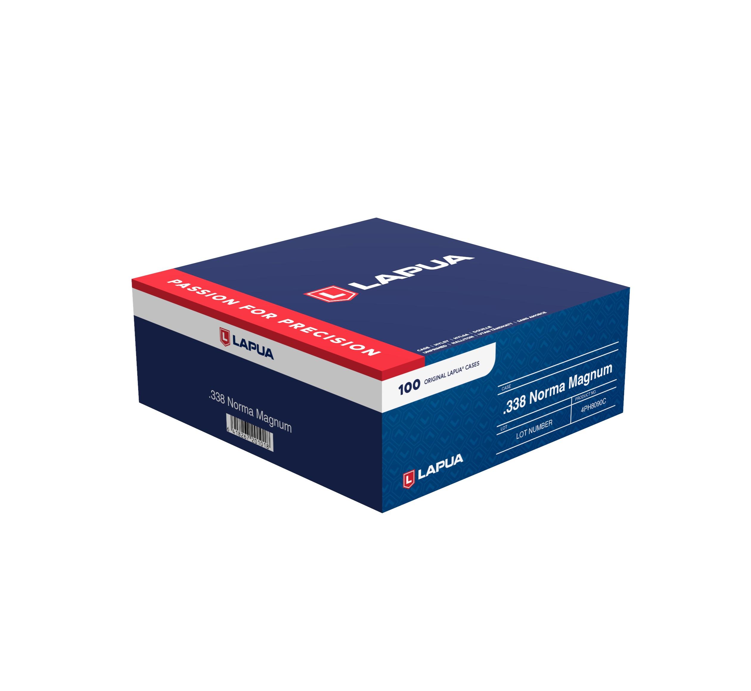 Lapua 338 Norma Magnum Rifle Brass Cartridge Cases 100/ct - Lapua