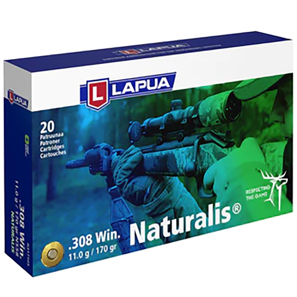 Lapua Naturalis Solid Rifle Ammo 308 Winchester 170gr 2625fps 20/ct - Lapua