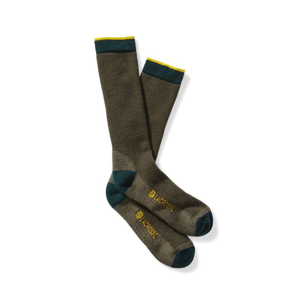 LaCrosse Men's Merino Midweight Sock Crew OD Green M - LaCrosse