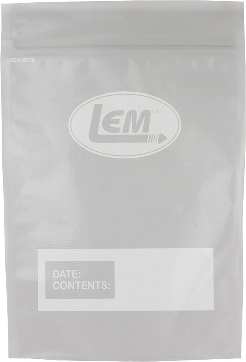 LEM Products MaxVac Zipper Top Vacuum Bags Quart Size 8"x12" 44/ct
