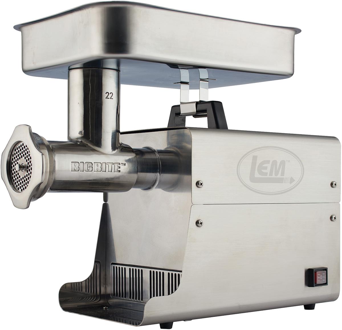 LEM Products #22 Big Bite Stainless Steel Electric Grinder - LEM Products