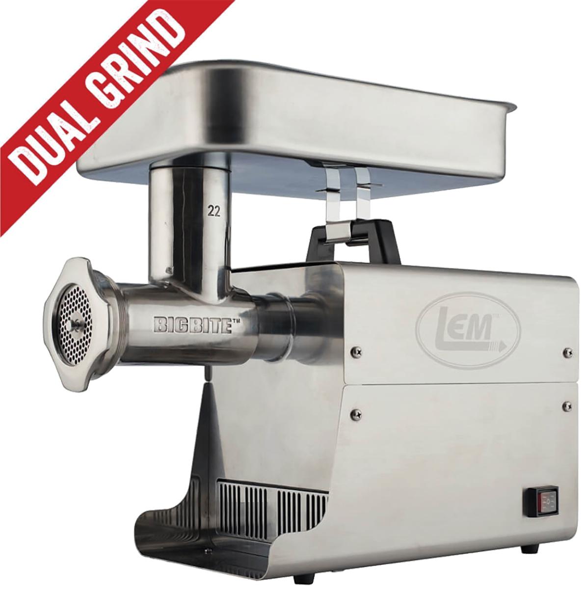 LEM Products #22 Big Bite Dual Grind Meat Grinder - 1 HP - LEM Products