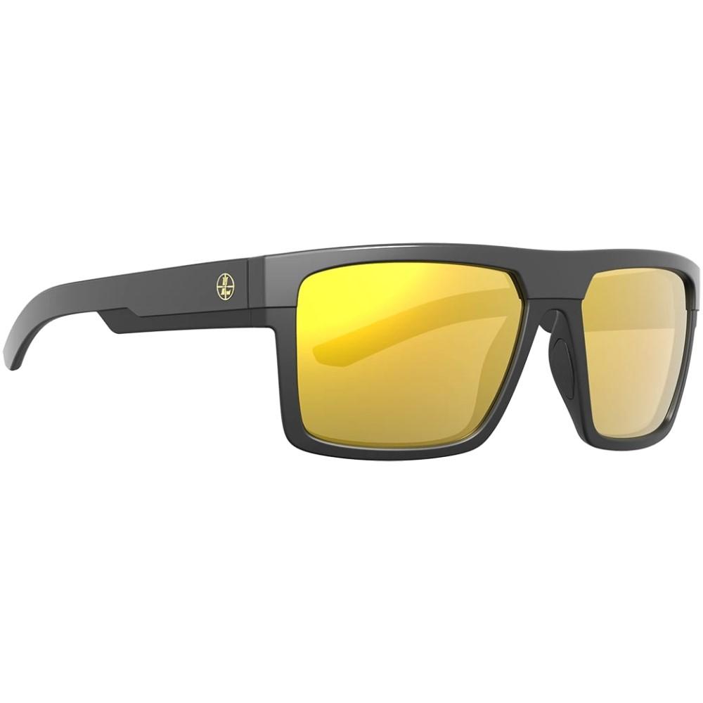 Leupold Becnara Sunglasses Matte/Gloss Black with Orange Mirror - Leupold