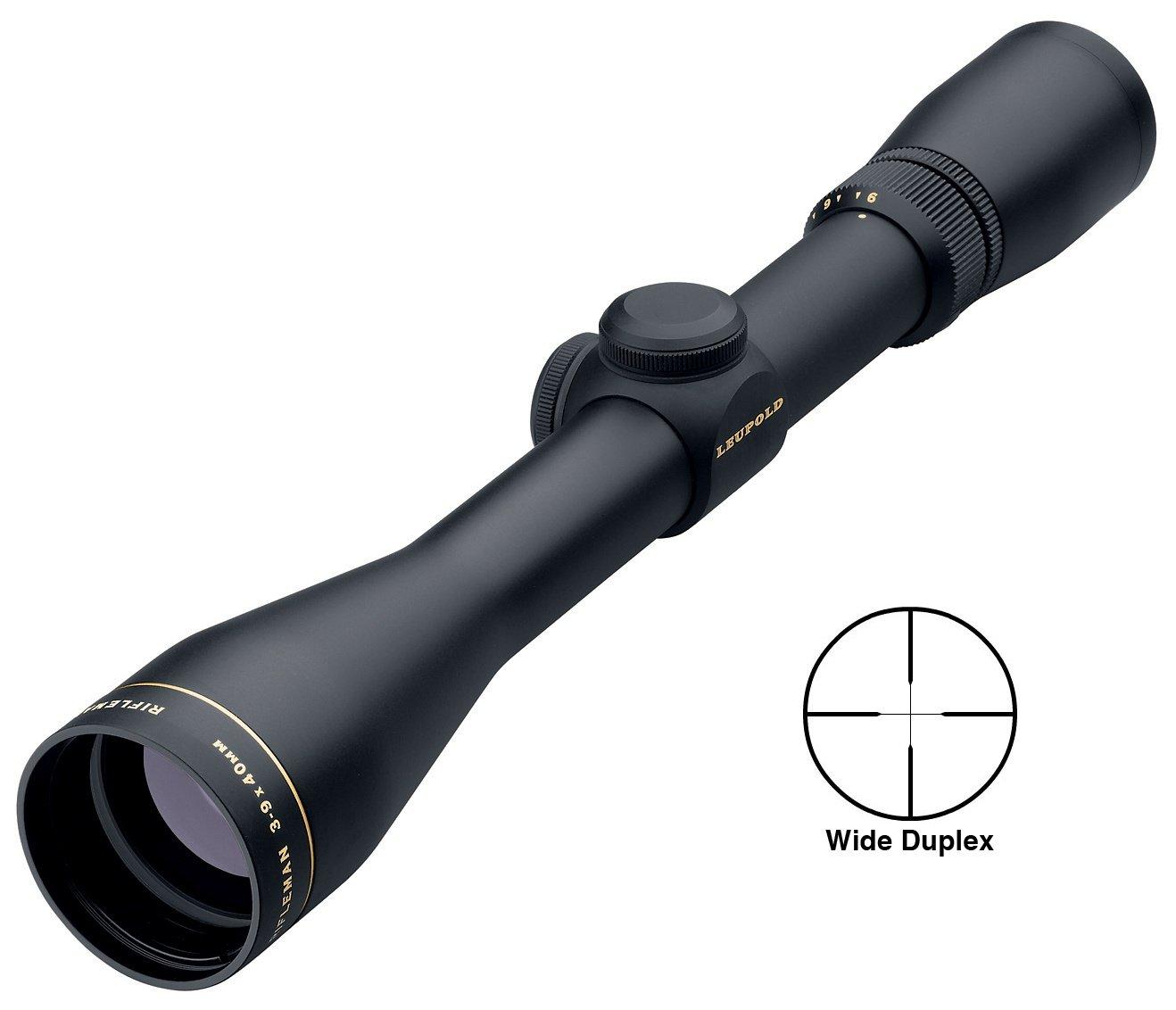 BLEMISHED Leupold Rifleman Rifle Scope - 3-9x40mm Wide Duplex 32.9-13.1' FOV 4.2-3.7" ER Matte - Leupold