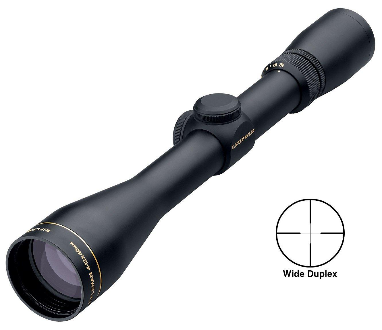 BLEMISHED Leupold Rifleman Rifle Scope - 4-12x40mm Wide Duplex 19.9-9.4' 4.9-3.7" Matte - Leupold