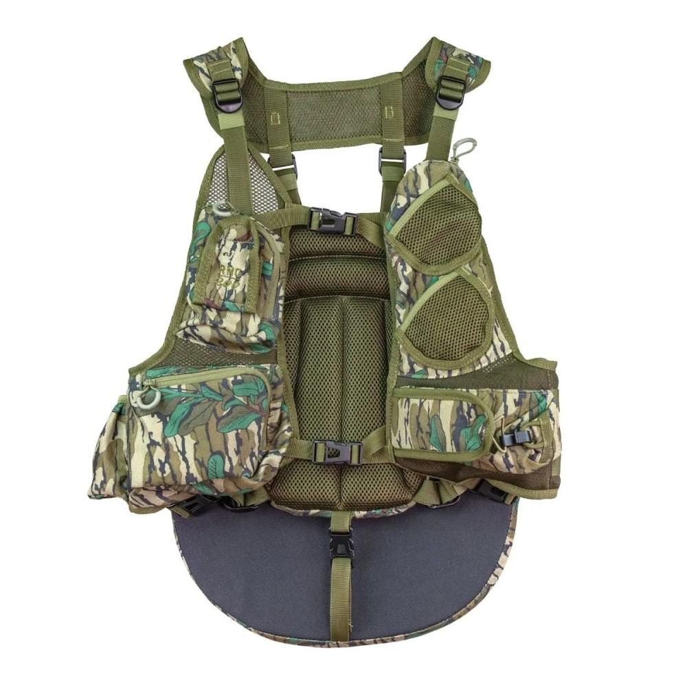 Moultrie Run N Gun Turkey Shooting Vest Mossy Oak Greenleaf - Moultrie