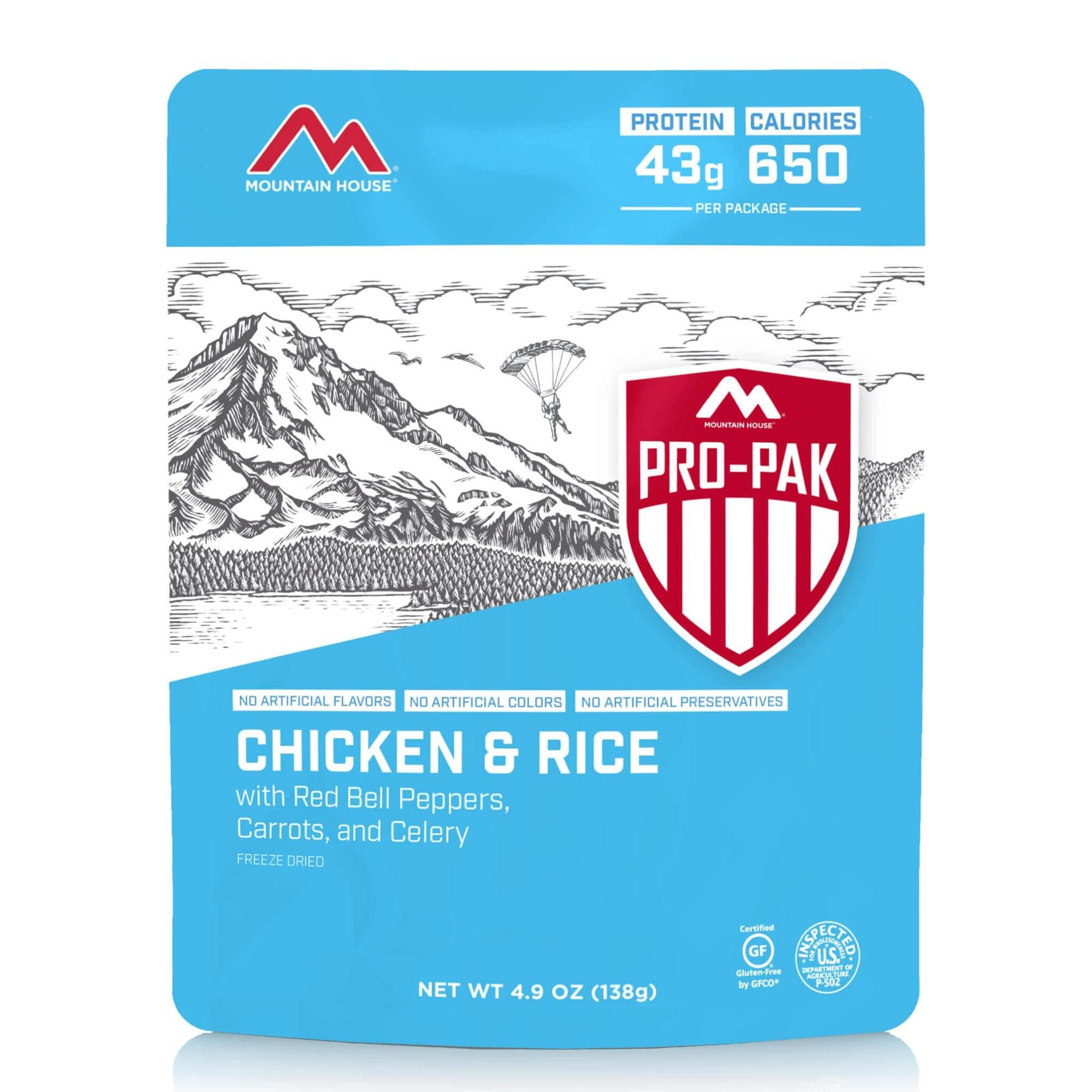 Mountain House Chicken and Rice Pro Pak Gluten Free 1 Serving - Mountain House