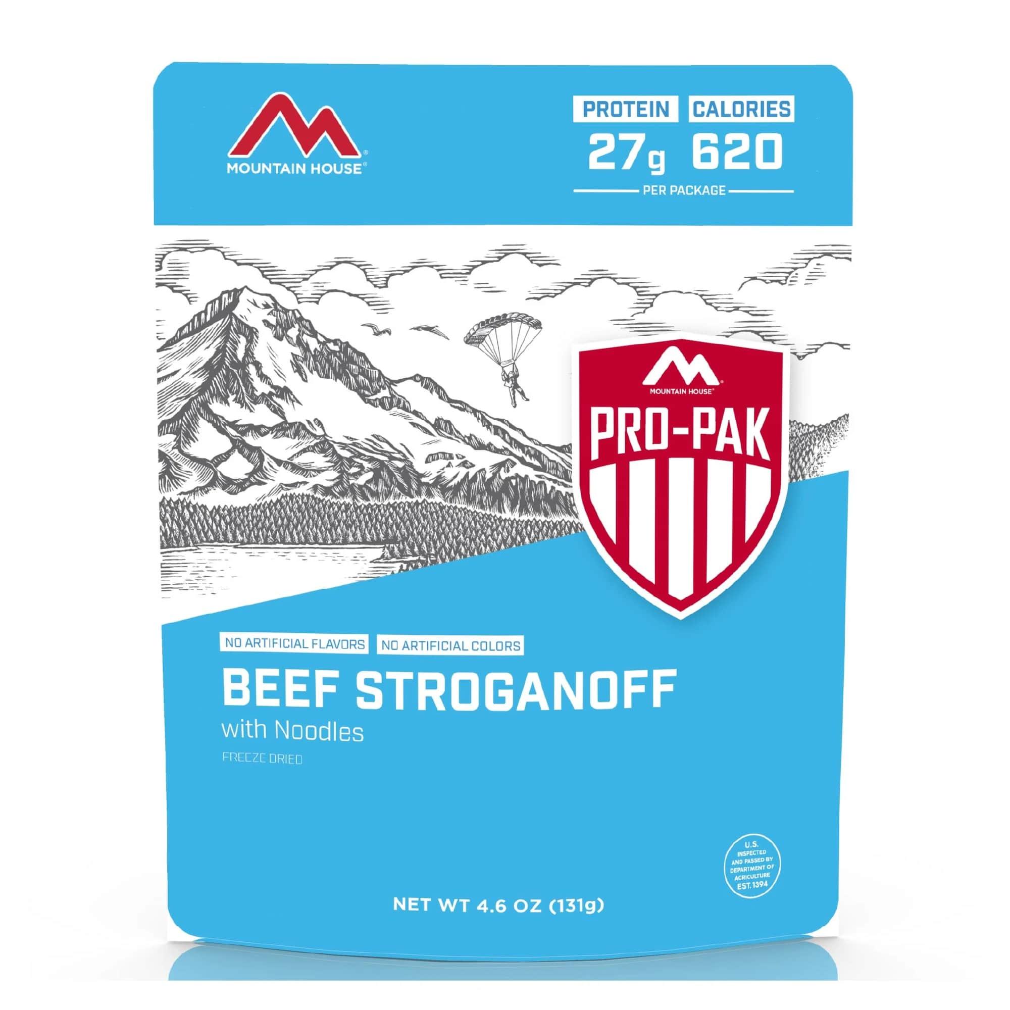 Mountain House Beef Stroganoff Pro Pak 1 Serving - Mountain House