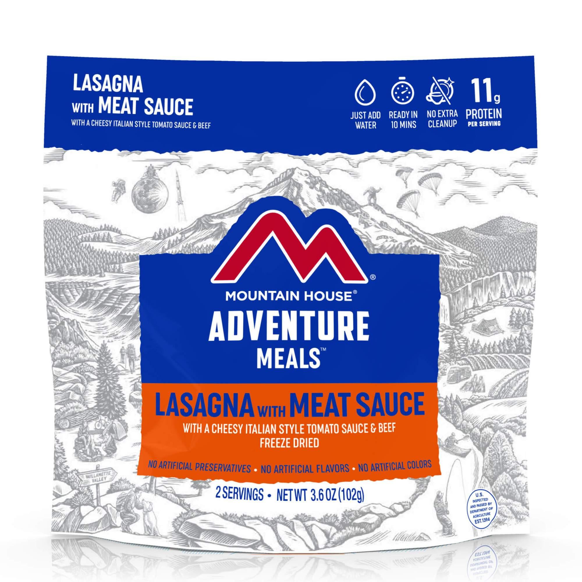 Mountain House Lasagna with Meat Sauce 3.6 oz 2 Servings - Mountain House