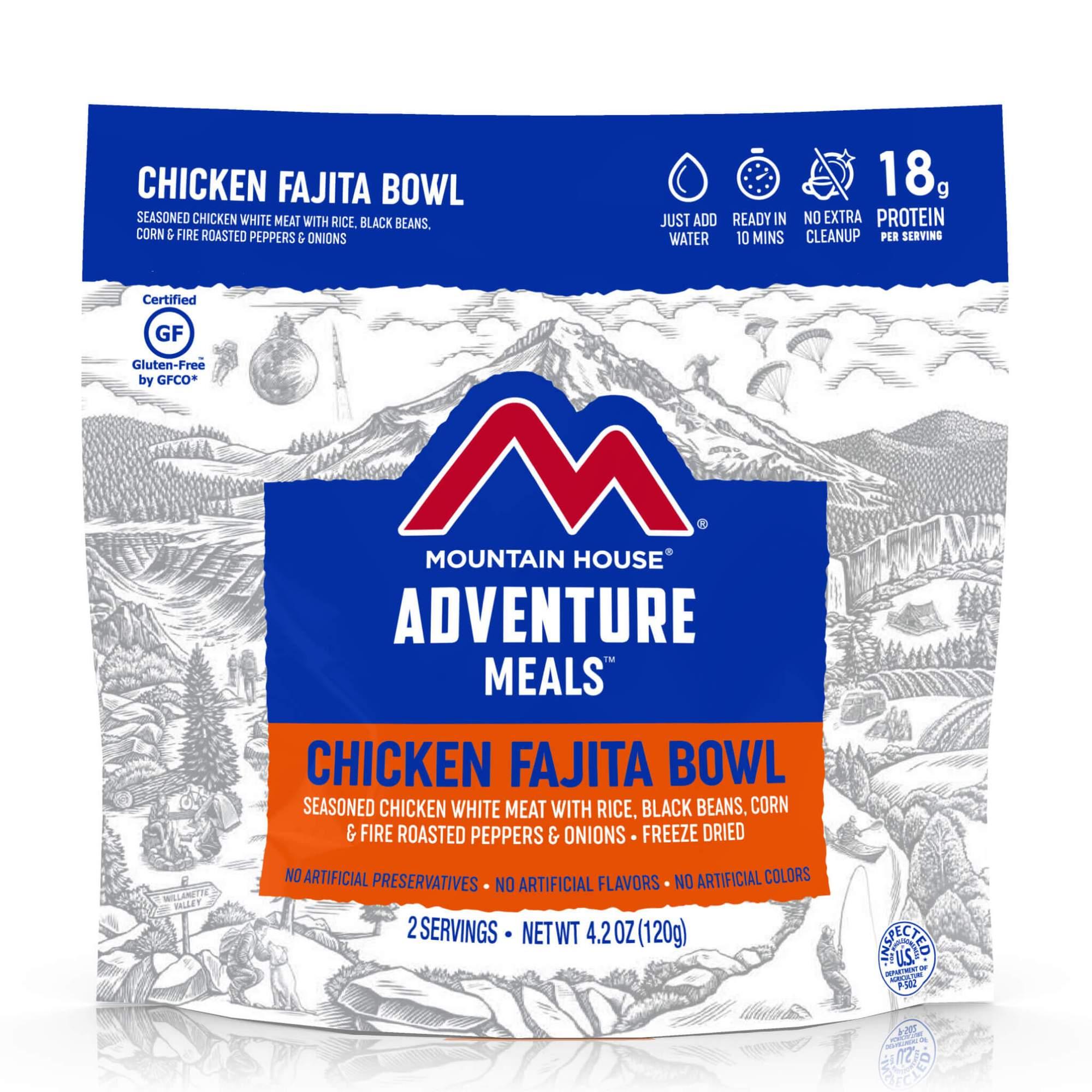 Mountain House Chicken Fajita Bowl 4.2 oz 2 Servings - Mountain House