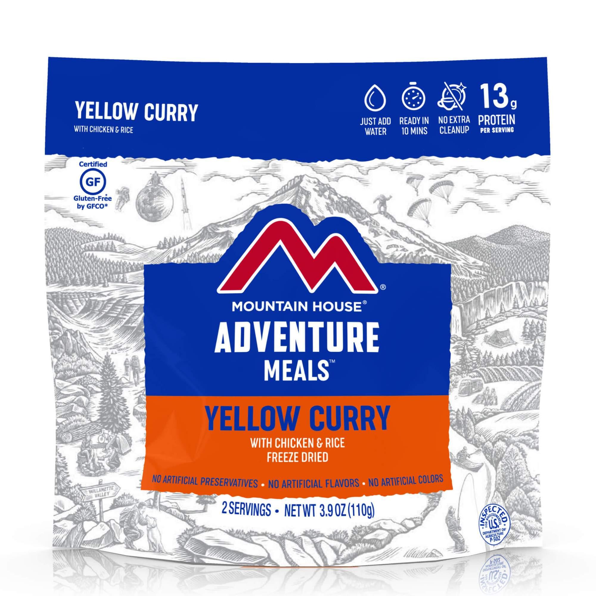 Mountain House Yellow Curry with Chicken and Rice 3.9 oz 2 Servings - Mountain House