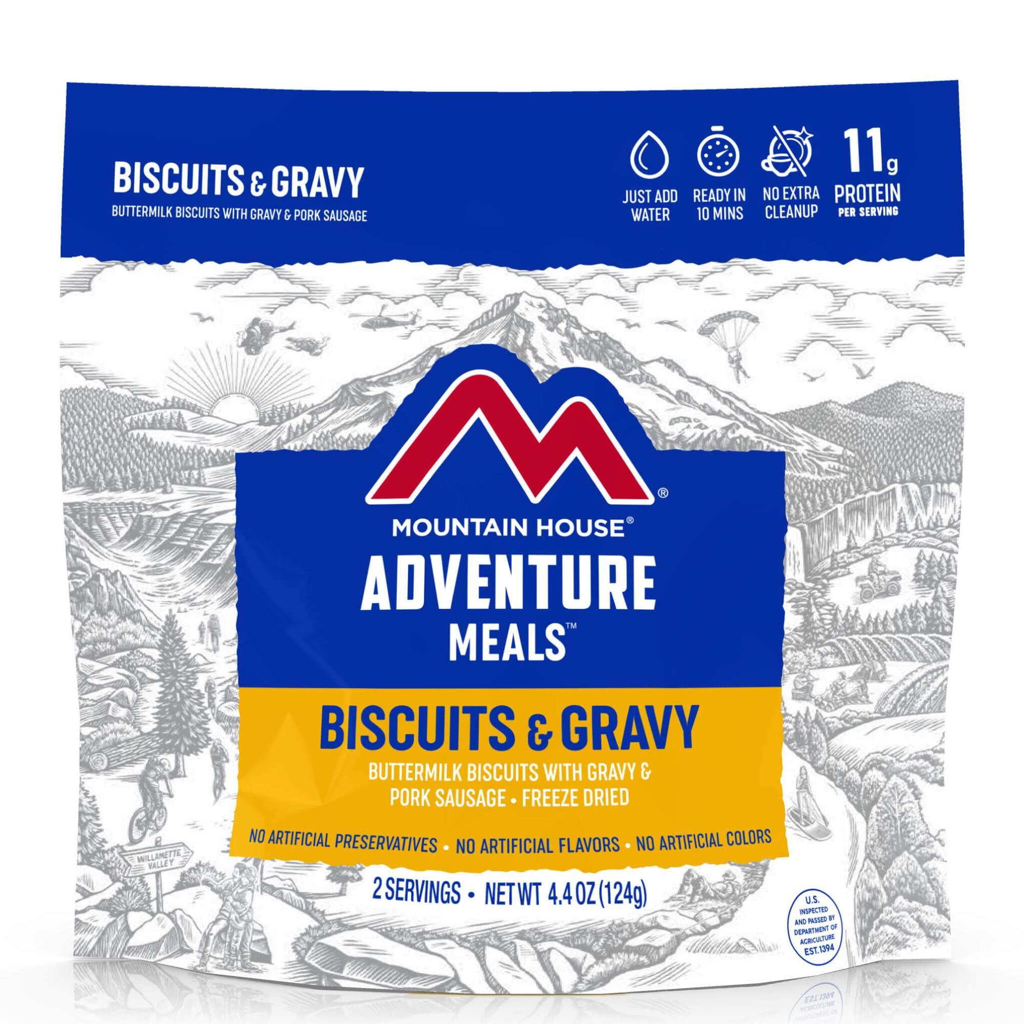 Mountain House Biscuits and Gravy 4.4 oz 2 Servings - Mountain House