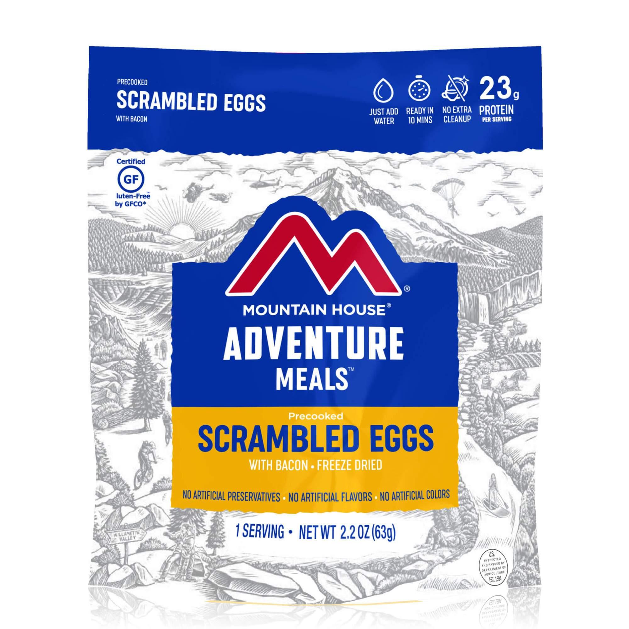 Mountain House Scrambled Eggs with Bacon 2.2 oz 1 Serving - Mountain House