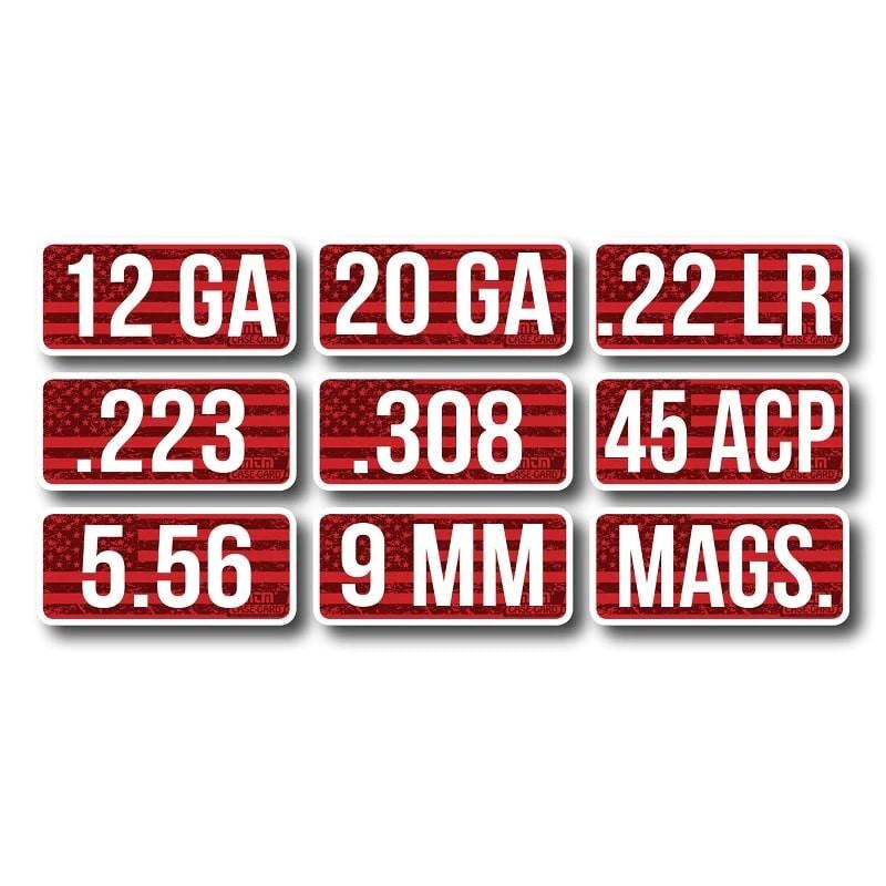 MTM Ammo Caliber Labels 12 GA Red 8/ct - MTM