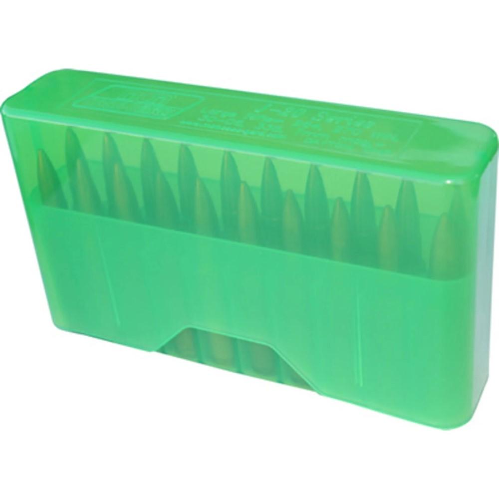 MTM J-20 Slip Top Ammo Box .17/.223/.222 Magnum Clear Green - MTM