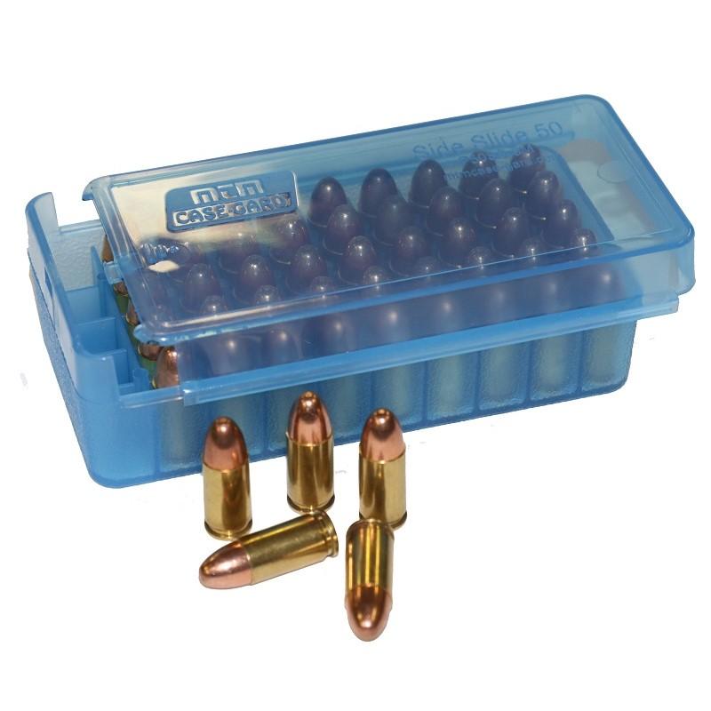 MTM Side Slide Handgun Ammo Box 45 ACP Clear Blue - MTM