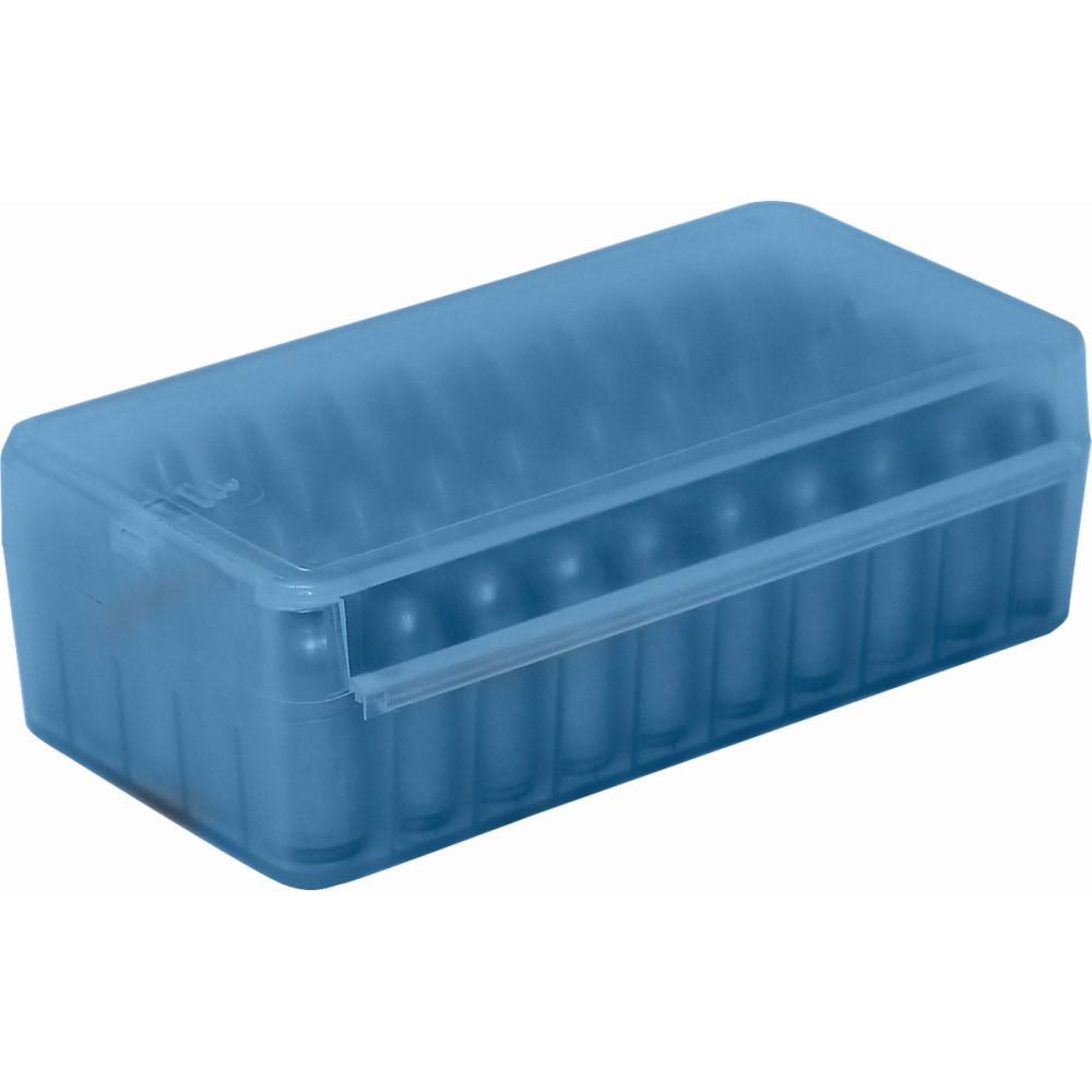 MTM Side Slide Handgun Ammo Box 9mm Luger Clear Blue - MTM