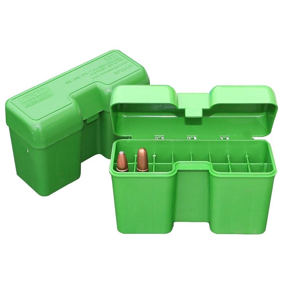 MTM Case-Guard RF-22 Series Flip Top Rifle Ammo Box Green - MTM