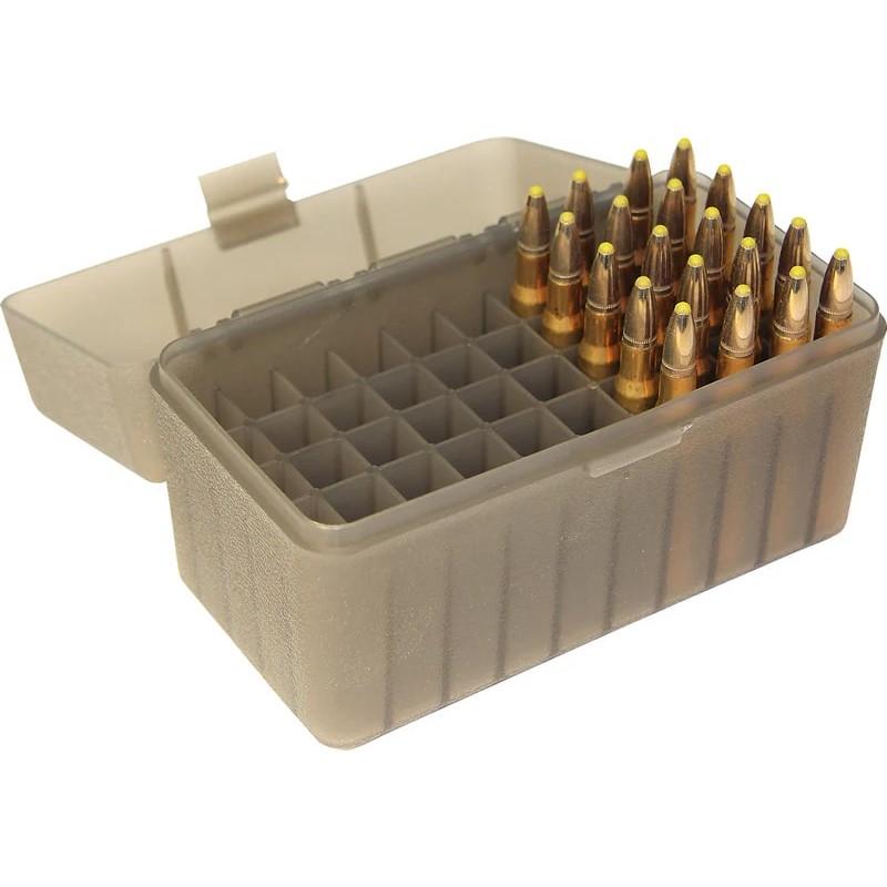 MTM Flip Top Ammo Box for .270 Win/30-06/25-06 Clear Smoke - MTM