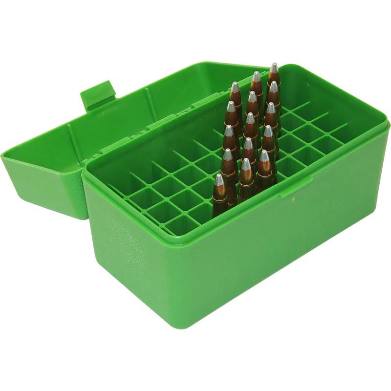 MTM Case-Gard R-50 Series Rifle Ammo Box 308 Win 50 Rounds Green - MTM