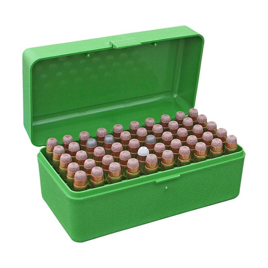 MTM Case-Gard R-50 Series Rifle Ammo Box .300 WSM/45-70/7mm R SAUM Green - MTM