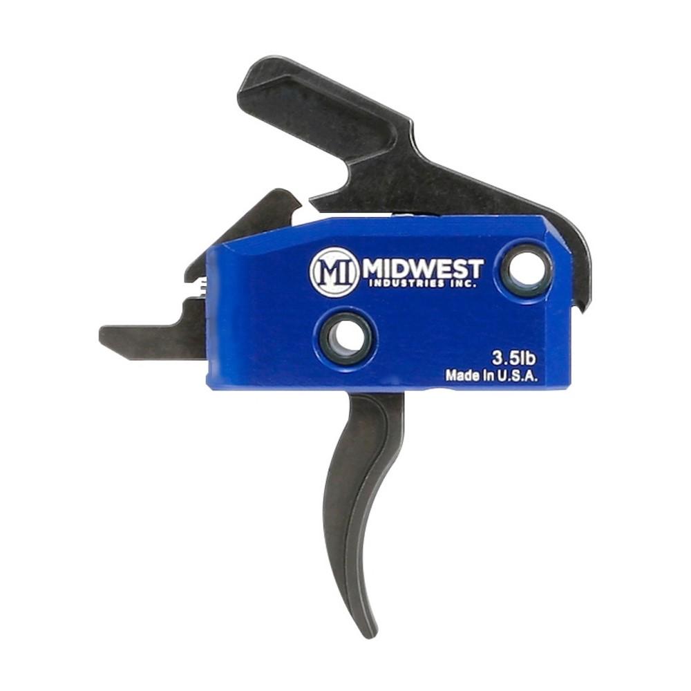 Midwest Industries Drop In Trigger for AR-15 Curved 3.5lb with Anti Walk Pins Black - Midwest