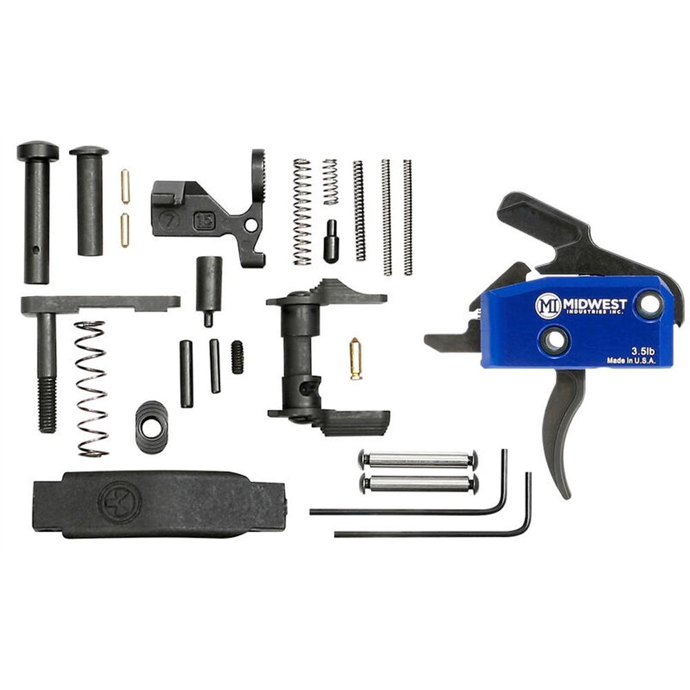 Midwest Industries Drop In Trigger Kit with Lower Parts Ambi Safety Black - Midwest