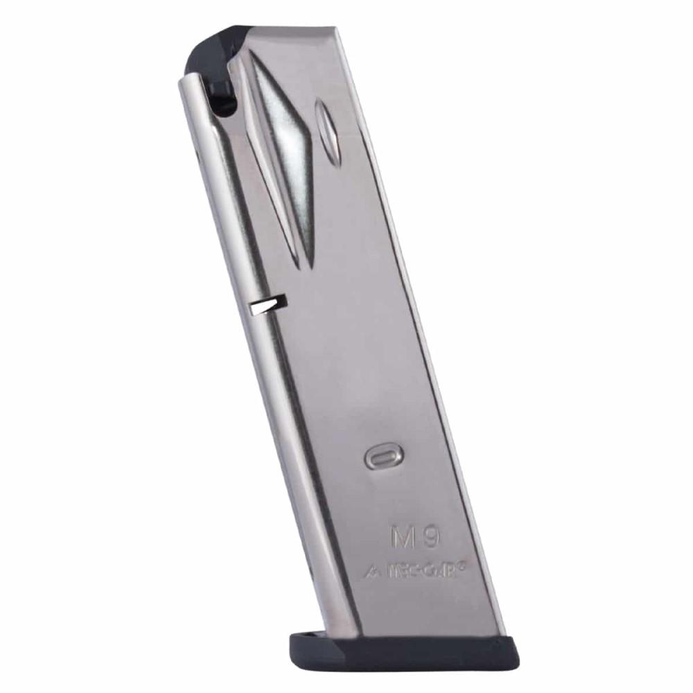 Mec-Gar Beretta 92FS 2G 92X / M9 Handgun Magazine Nickel 9mm Luger 15/rd - Mec-Gar USA