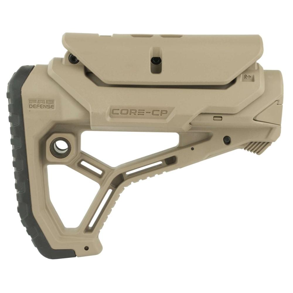 Fab Defense GL-CORE CP Buttstock with Adjustable Cheek-Rest for Milspec and Commercial Tubes FDE - Fab Defense