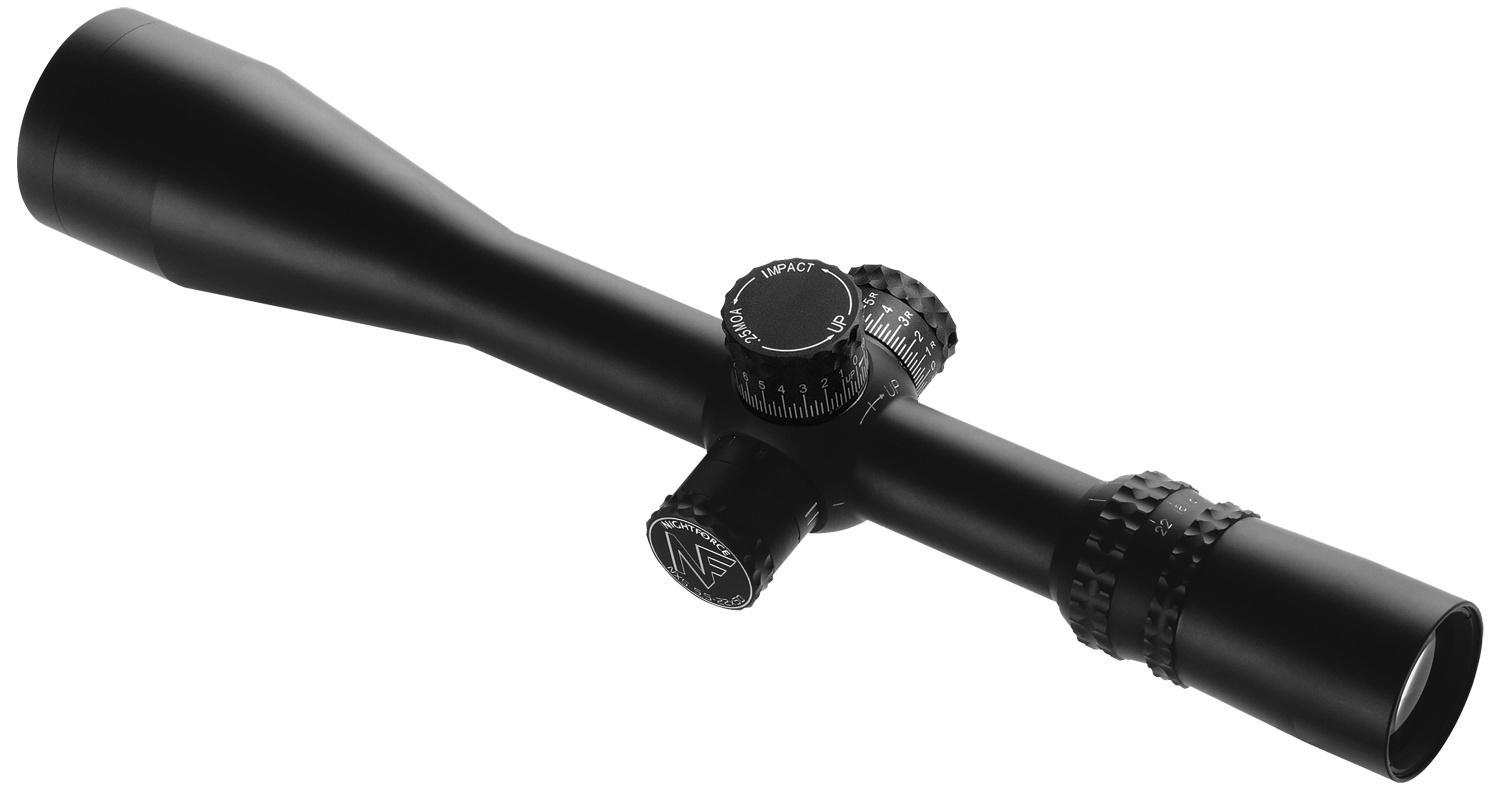 Nightforce NXS Rifle Scope with ZeroStop - 5.5-22x50mm MOAR 17.5-4.7' 3.7" Matte - Nightforce